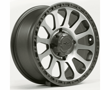 Load image into Gallery viewer, 14&quot;-15&quot; Falcon Ridge Satin Silver and Gun Metal Gray SBL-12S Simulated Beadlock Wheel Set
